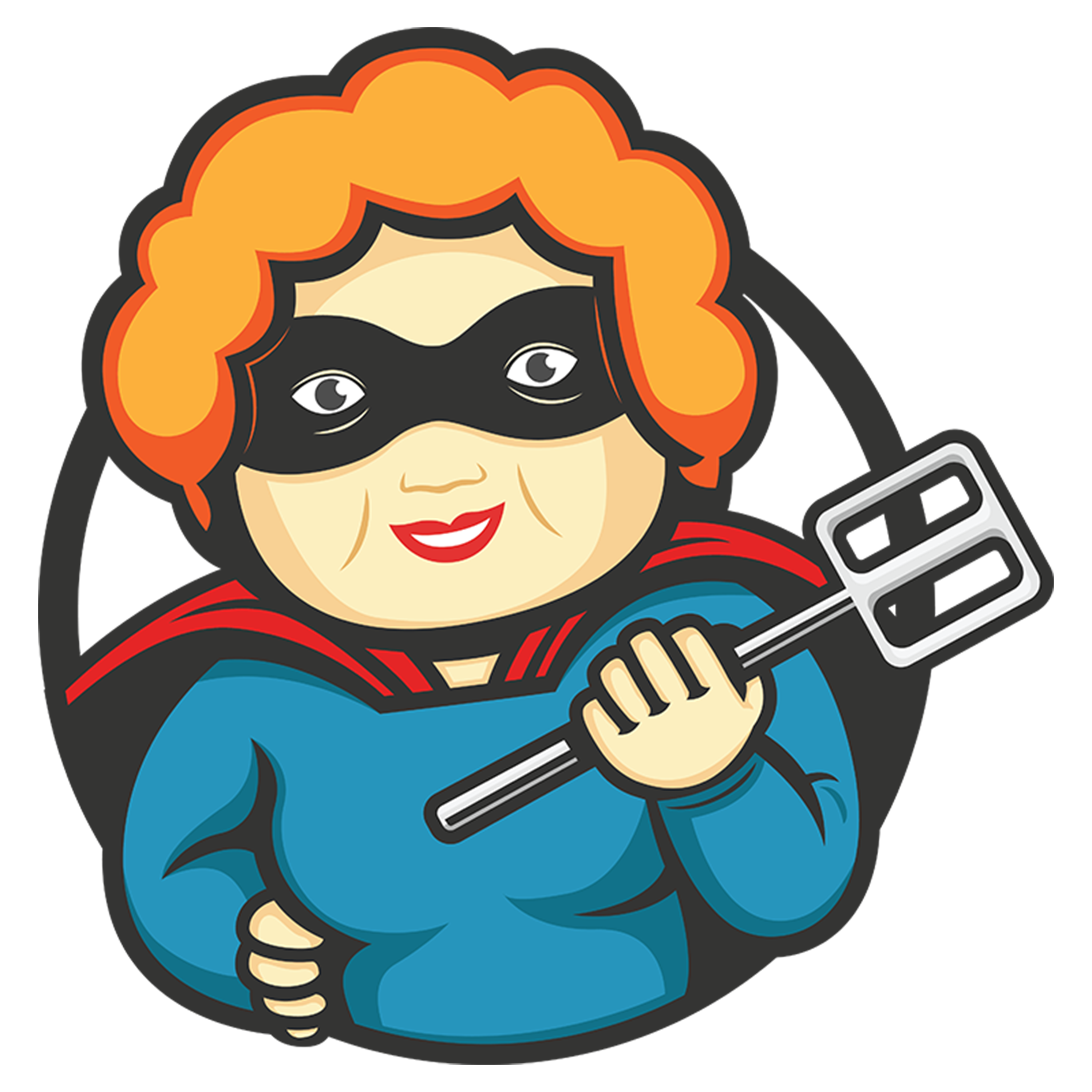 Super Grandma with mask