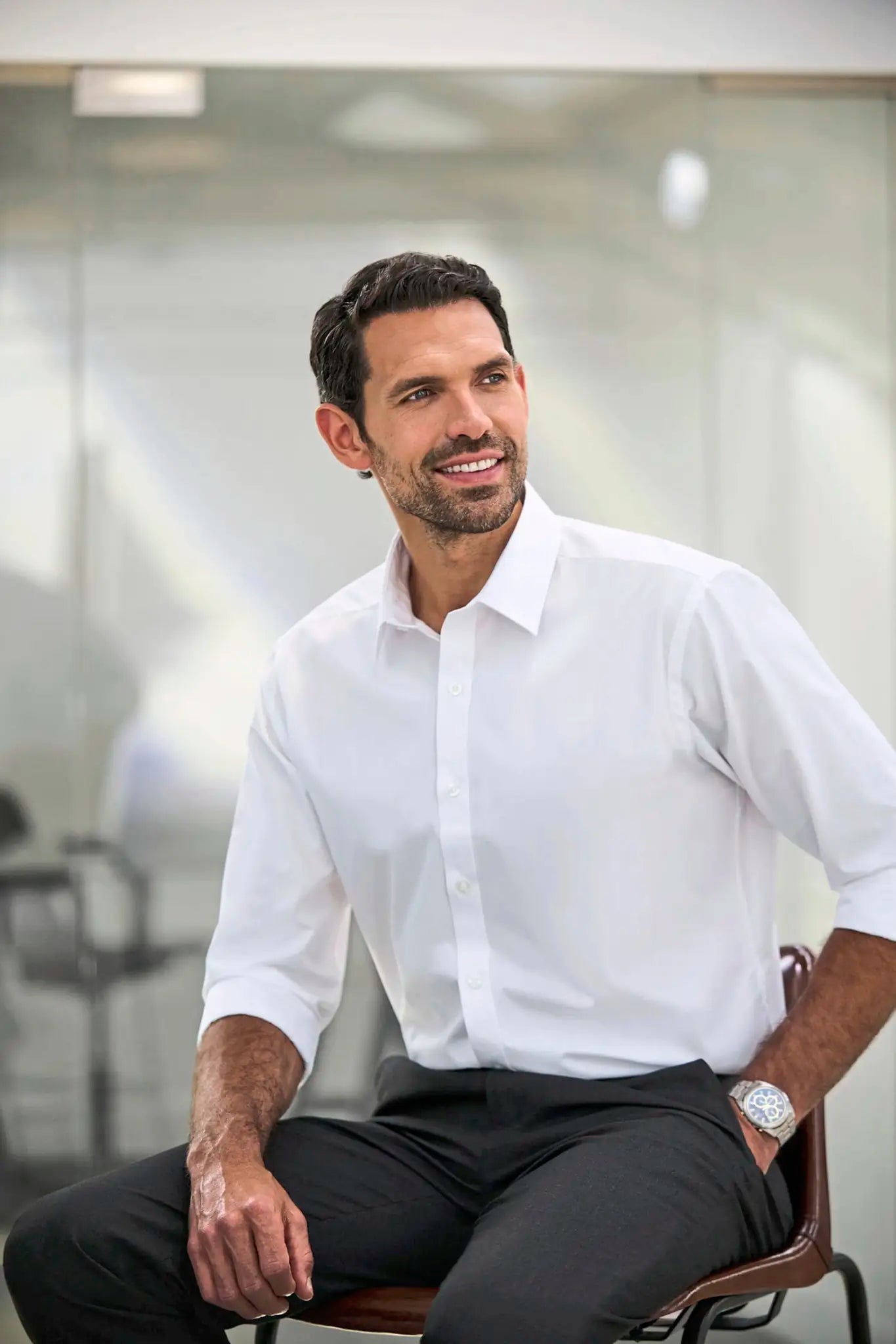 all-groups Men's Classic Fit Shirt Titan Longsleeve