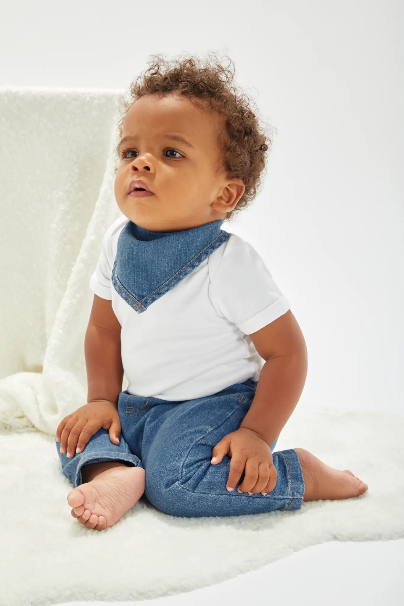 all-groups Baby Rocks Denim Bandana Bib