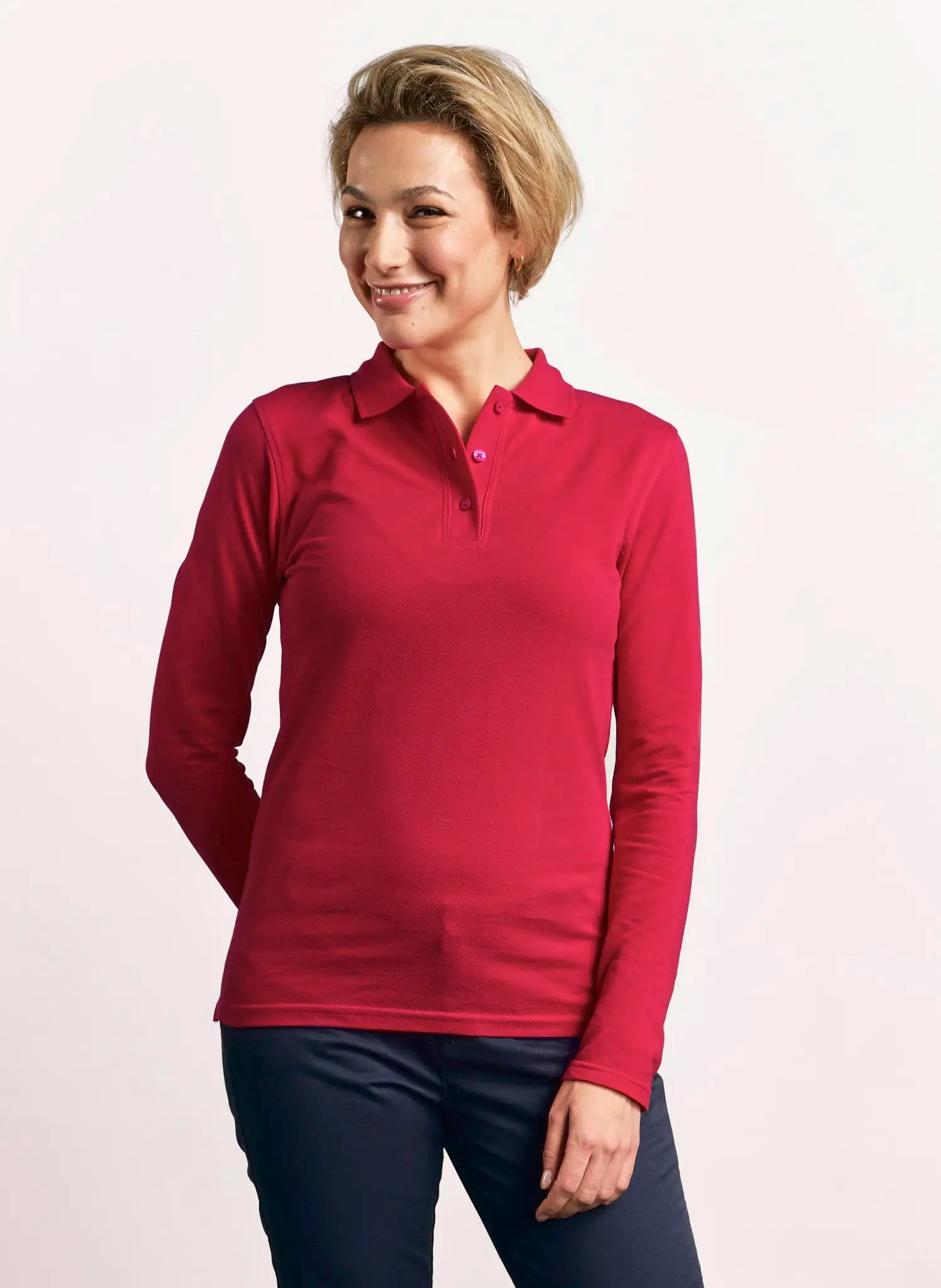 all-groups Women's Heavy Polo Long Sleeve
