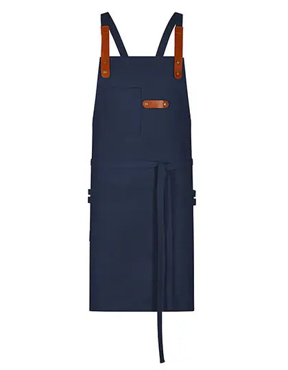 Bib Apron Canvas With Decorative Label