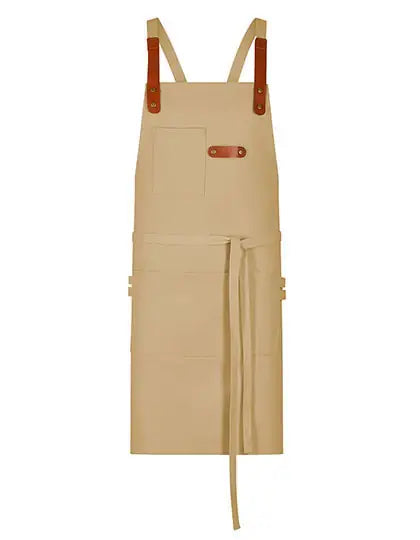 Bib Apron Canvas With Decorative Label