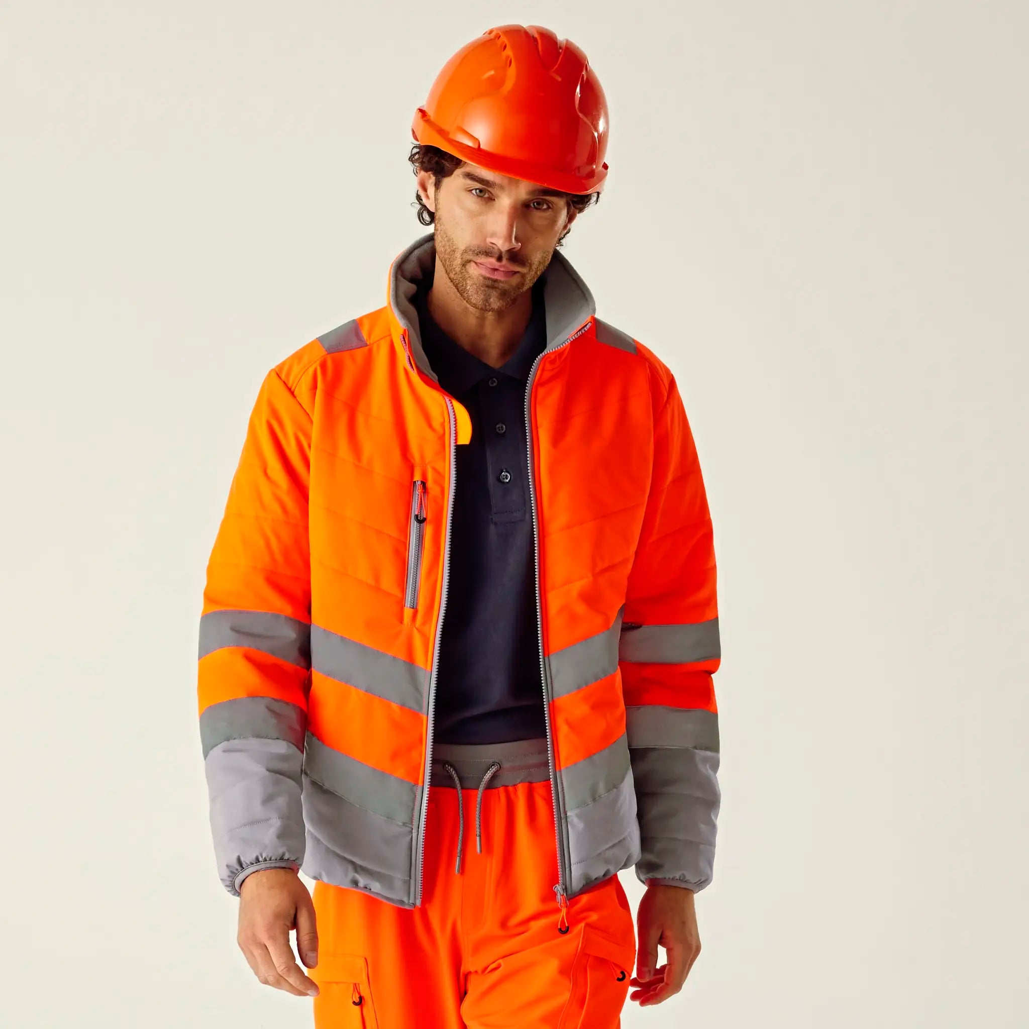 all-groups Men's Hi Vis 2 Tone Thermal Baffle Jacket