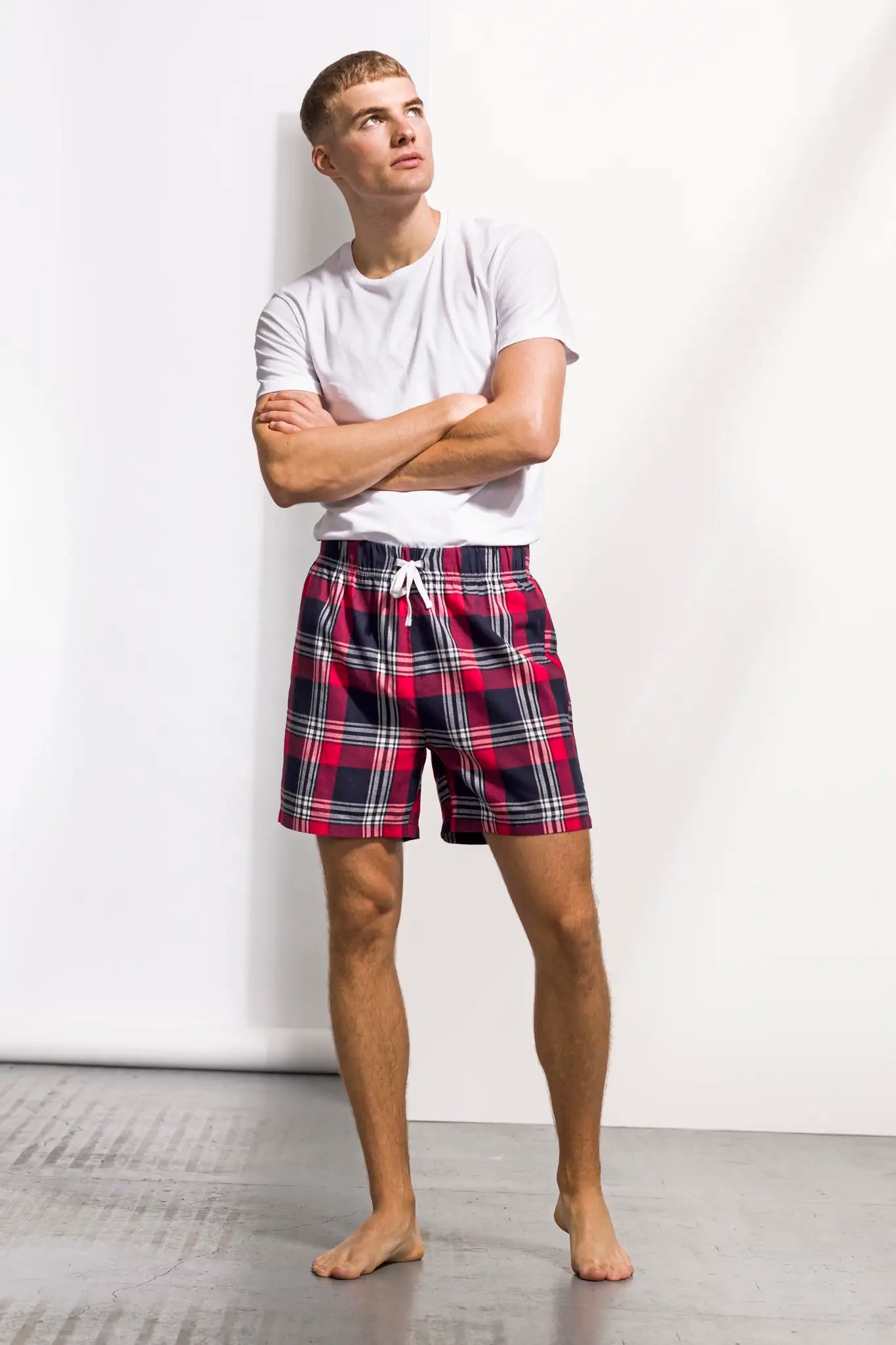 all-groups Men's Tartan Lounge Shorts