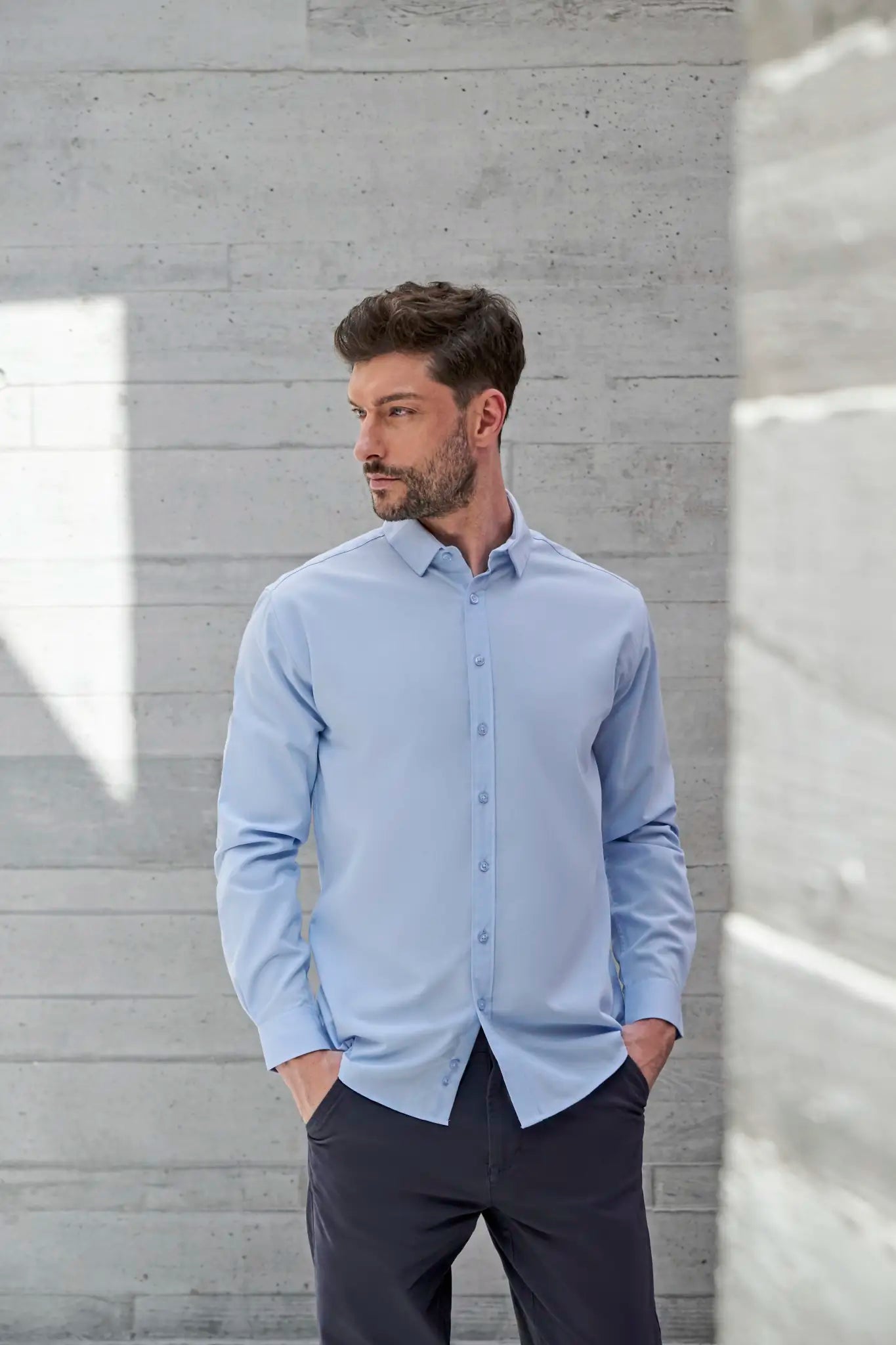 all-groups Men's Long Sleeved 'Cotton Feel' Coolplus Shirt